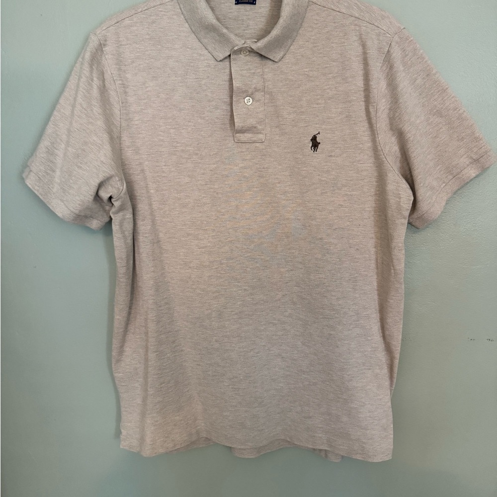 Polo by Ralph Lauren Heather Beige Men's Polo Shirt